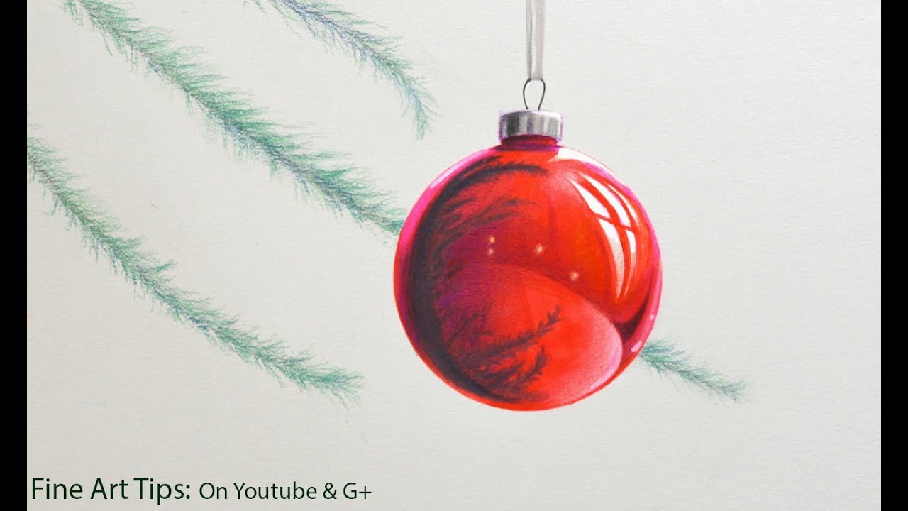 1280x720 How To Draw A Christmas Sphere - Christmas Ball Drawing