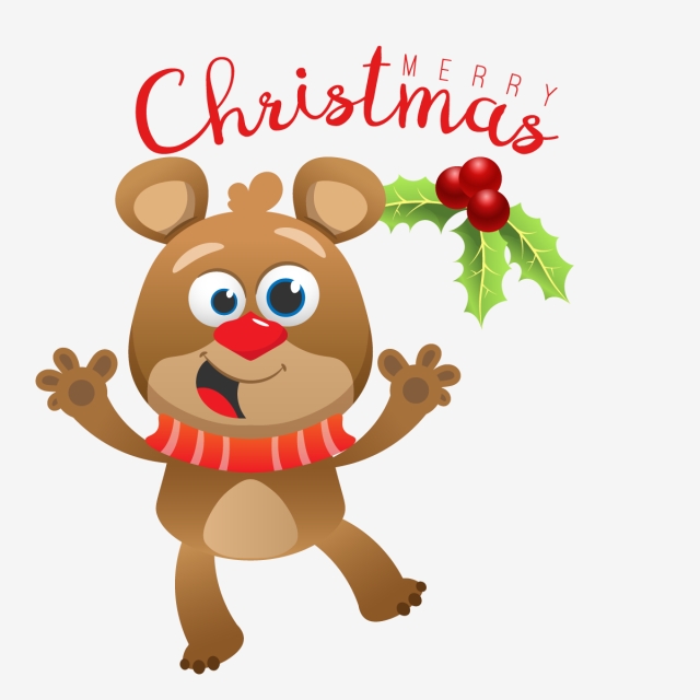 640x640 Drawing Of Bear For Christmas, Christmas, Merry, Illustration Png - Christmas Bear Drawing