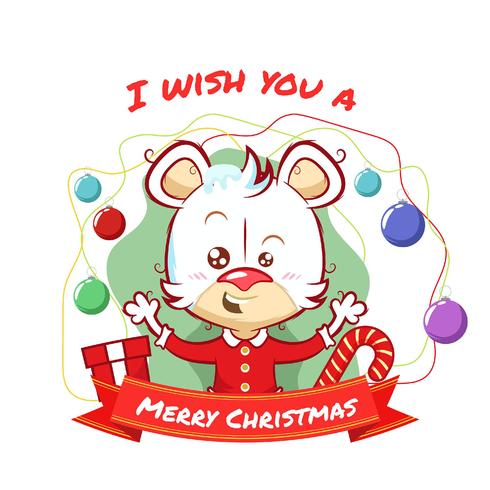 490x490 Drawing Of Bear With Christmas Balls - Christmas Bear Drawing