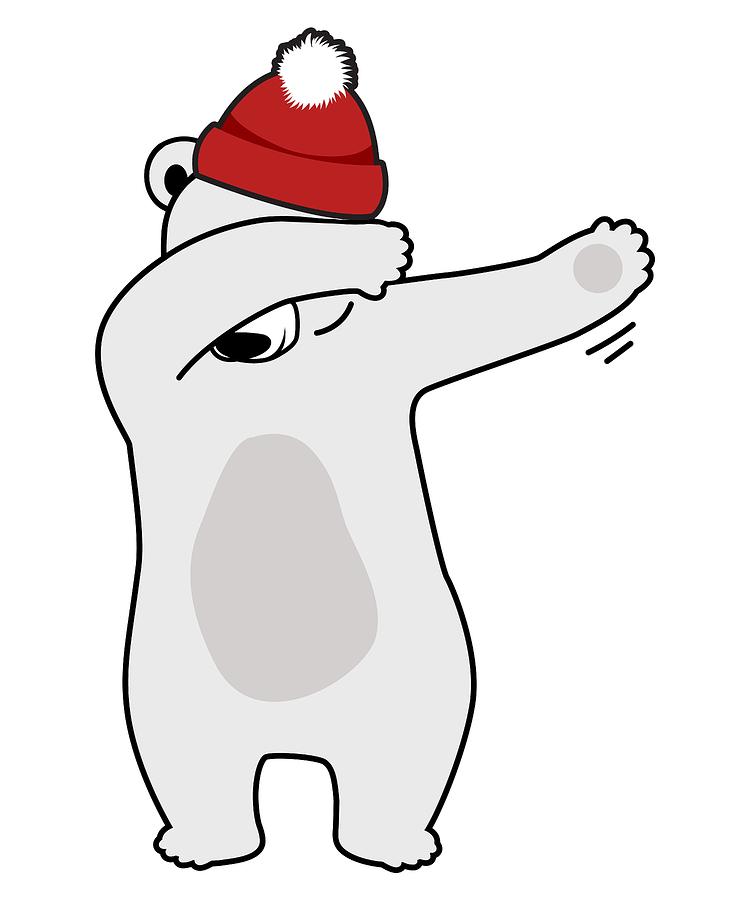 750x900 funny dabbing christmas bear drawing - Christmas Bear Drawing