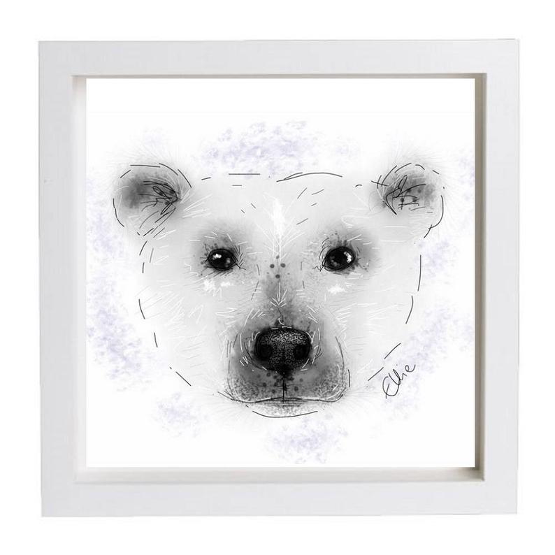 794x794 polar bear painting polar bear print polar bear drawing etsy - Christmas Bear Drawing