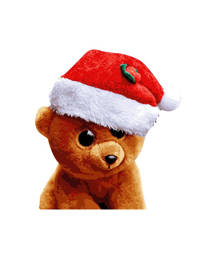 750x900 Will You Snuggle Santa Bear Cute Christmas Bear Drawing - Christmas Bear Drawing