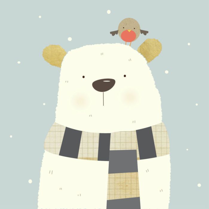 700x700 Christmas Polar Bear Drawings - Christmas Bear Drawing
