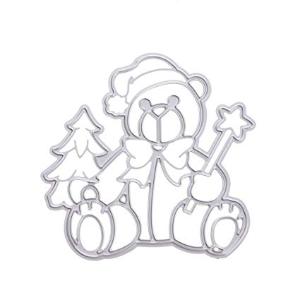 425x425 puhoon christmas cutting dies, christmas bear cutting - Christmas Bear Drawing