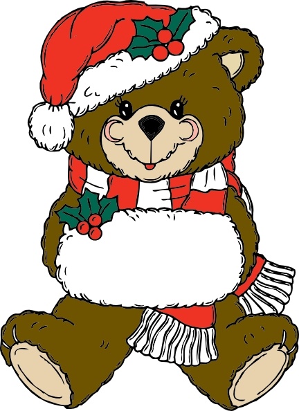 432x594 Christmas Bear Clip Art Free Vector In Open Office Drawing - Christmas Bear Drawing