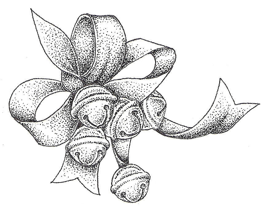 876x692 christmas bells drawing - Christmas Bell Drawing