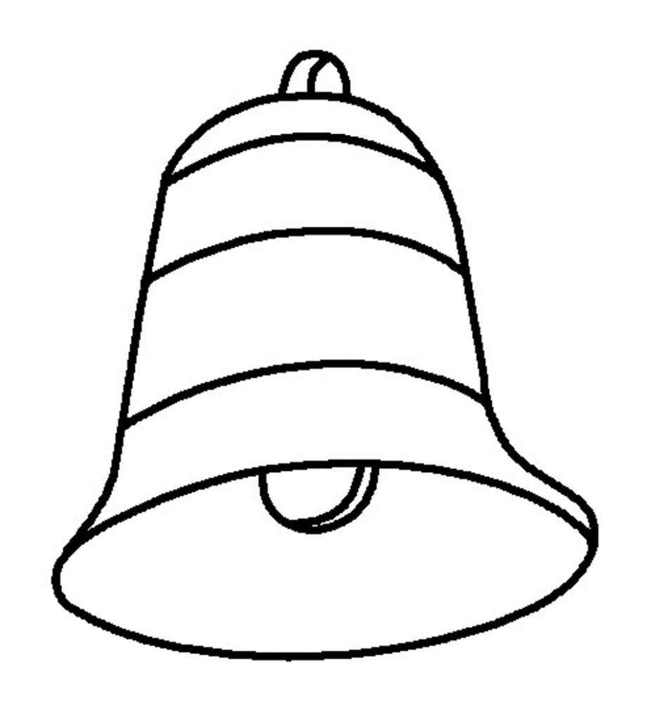 921x1022 bells coloring - Christmas Bell Drawing