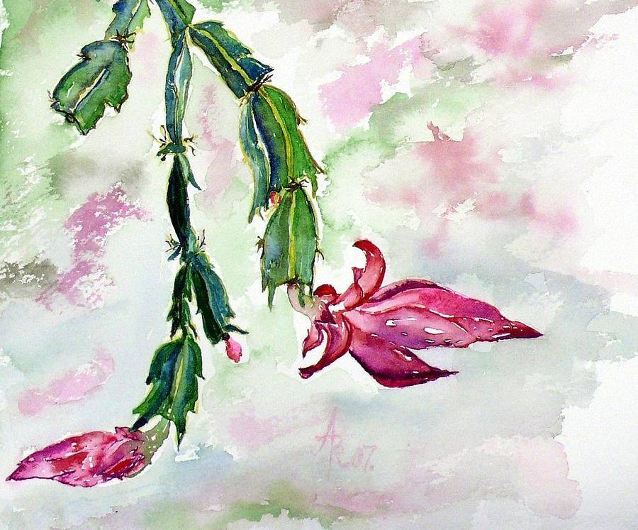 900x747 Christmas Cactus Painting - Christmas Cactus Drawing