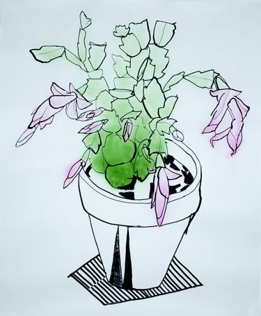 375x455 Christmas Cactus Drawing - Christmas Cactus Drawing