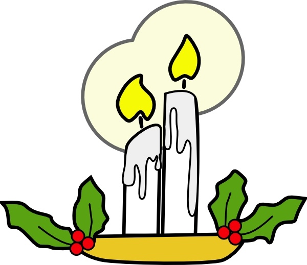 600x519 Christmas Candles Clip Art Free Vector In Open Office Drawing - Christmas Candle Drawing