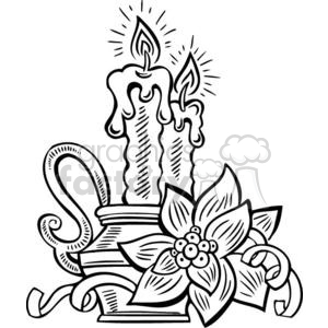 300x300 Christmas Candle Clipart Royalty Free Clipart - Christmas Candle Drawing