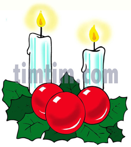 450x506 Free Drawing Of Christmas Candles From The Category Christmas - Christmas Candle Drawing