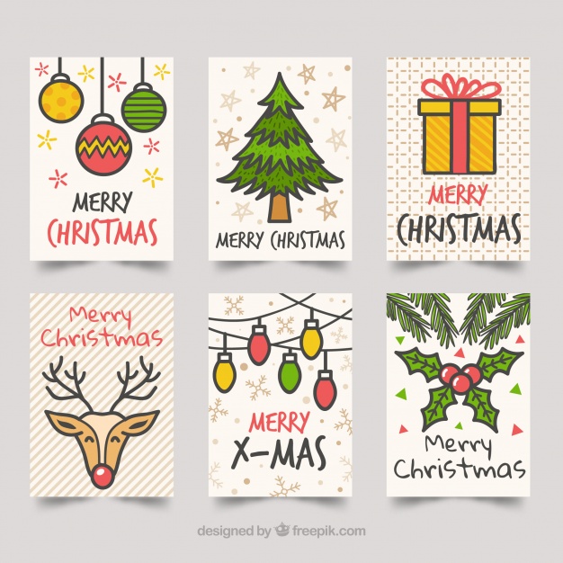 Christmas Card Drawing at PaintingValley.com | Explore collection of ...