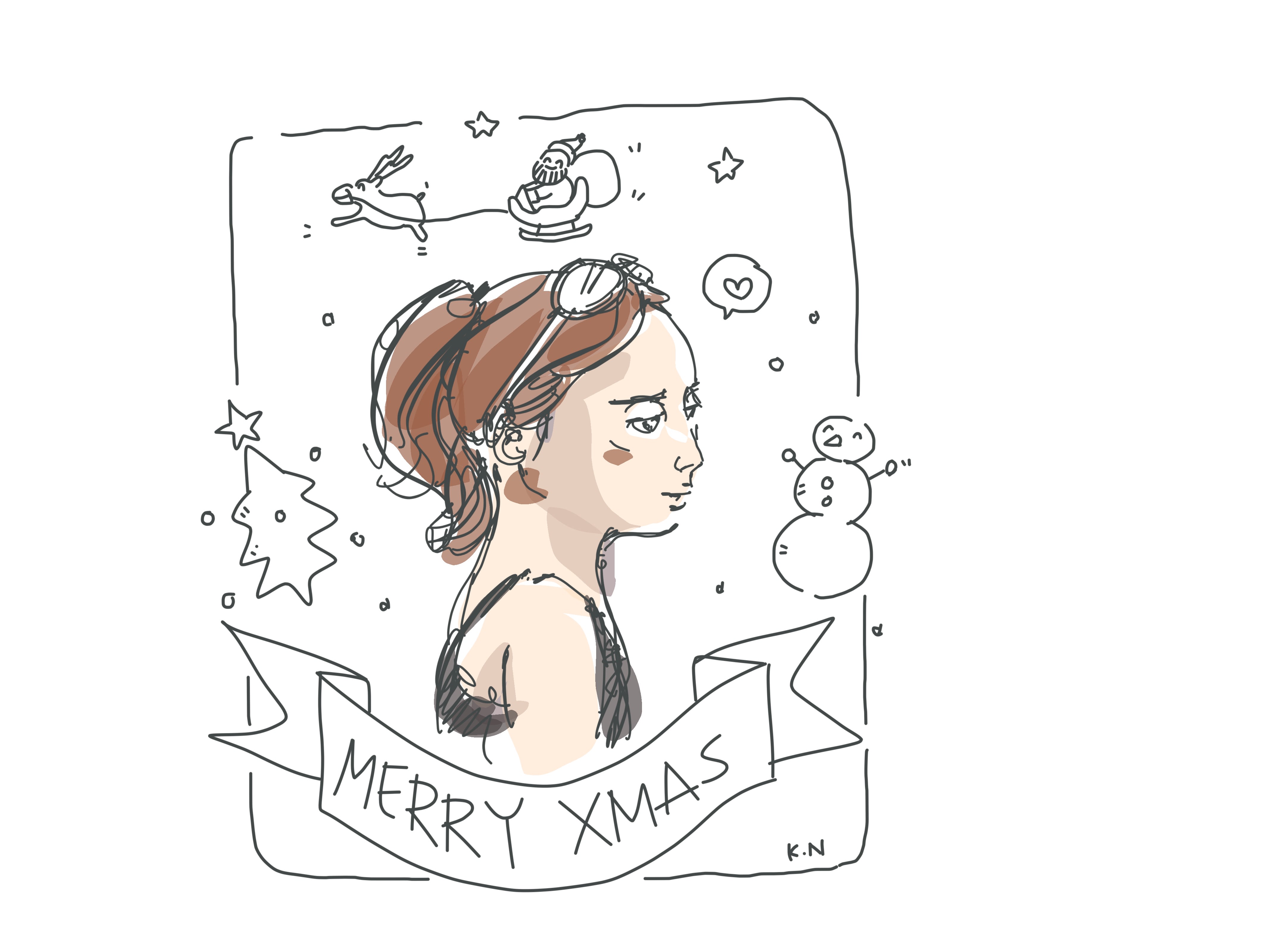 4267x3200 Draw A Custom Christmas Card For You - Christmas Card Drawing