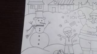 320x180 All Clip Of Drawing Of Christmas Day Celebration - Christmas Celebration Drawing
