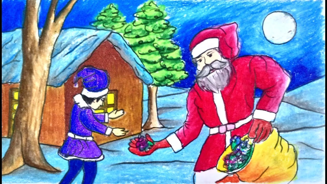 Christmas Celebration Drawing at PaintingValley.com | Explore ...