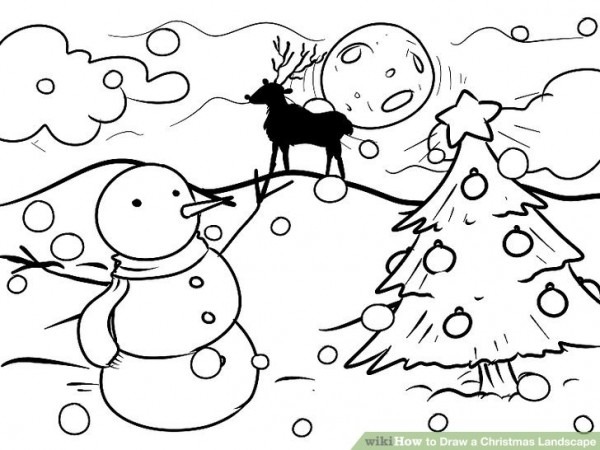 600x450 Christmas Celebration Drawing Images - Christmas Celebration Drawing