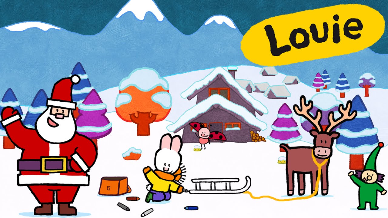 1280x720 Louie And Santa's Assistant Christmas Special Learn To Draw - Christmas Children Drawing