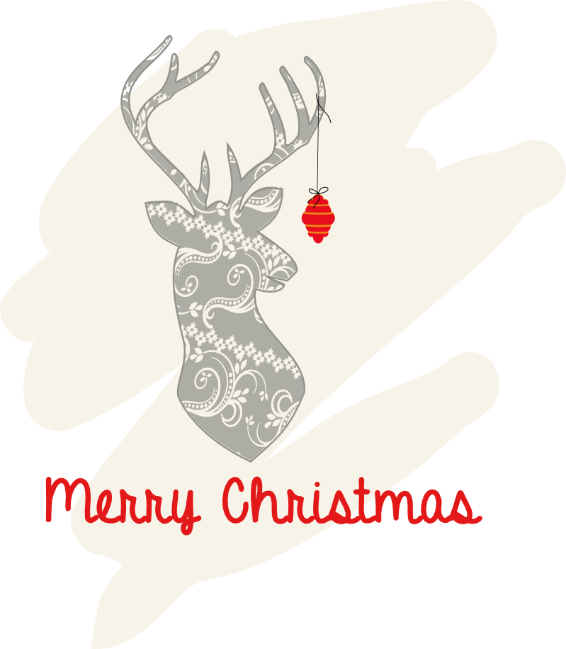 799x916 Faux Christmas Deer Head - Christmas Deer Drawing