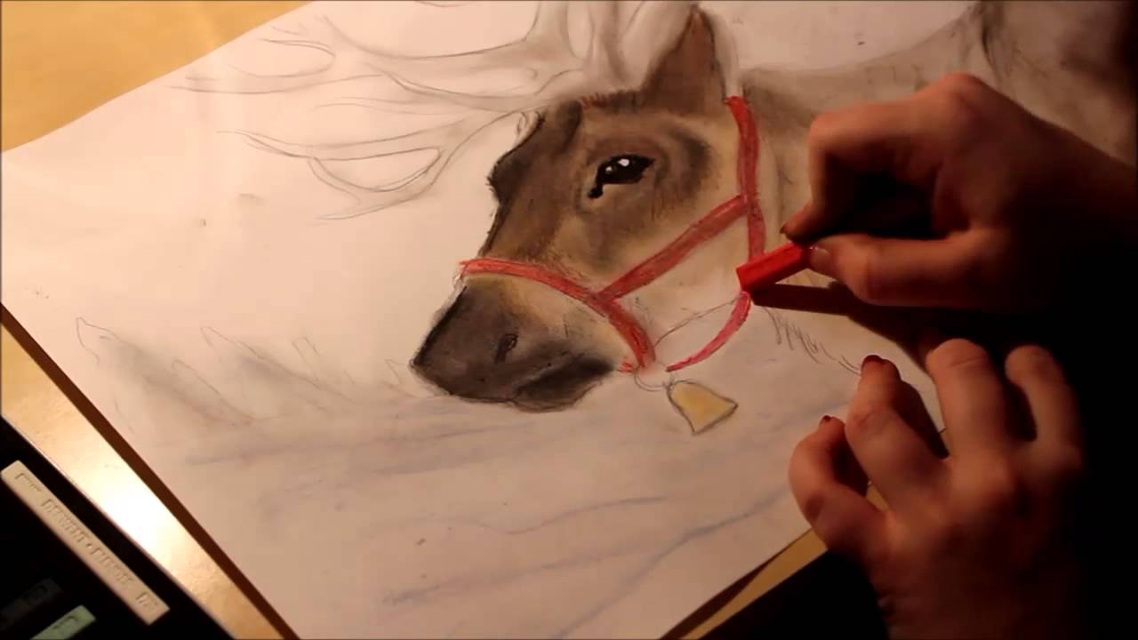 1280x720 Reindeer Drawing For Christmas! - Christmas Deer Drawing