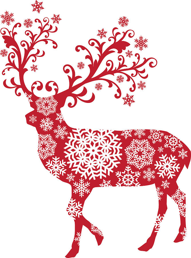 Christmas Deer Drawing at Explore collection of