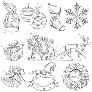 Christmas Design Drawing at PaintingValley.com | Explore collection of ...