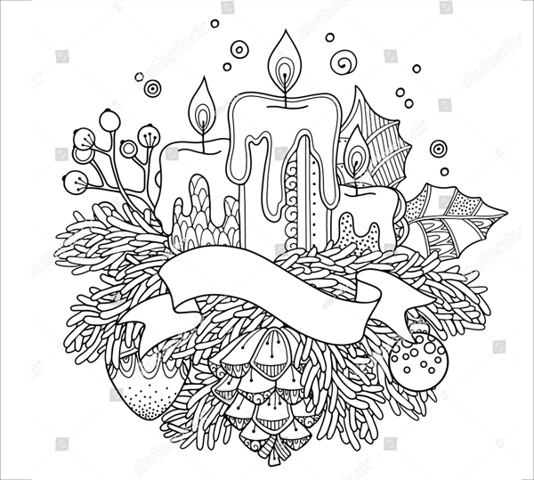 600x539 Christmas Pencil Drawings - Christmas Design Drawing