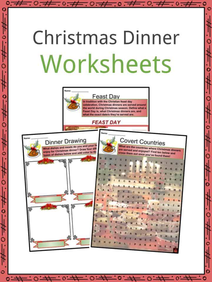 720x960 Christmas Dinner Facts, Worksheets, Traditions Differences For Kids - Christmas Dinner Drawing
