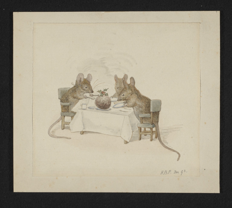 768x691 The Christmas Dinner Potter, Beatrix Vampa Search The Collections - Christmas Dinner Drawing