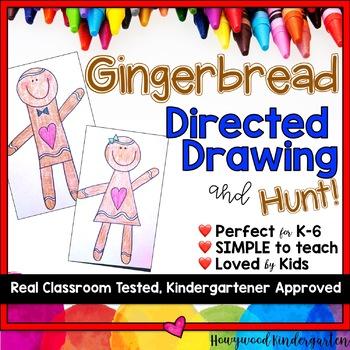 350x350 gingerbread man directed drawing hunt! fun christmas - Christmas Directed Drawing