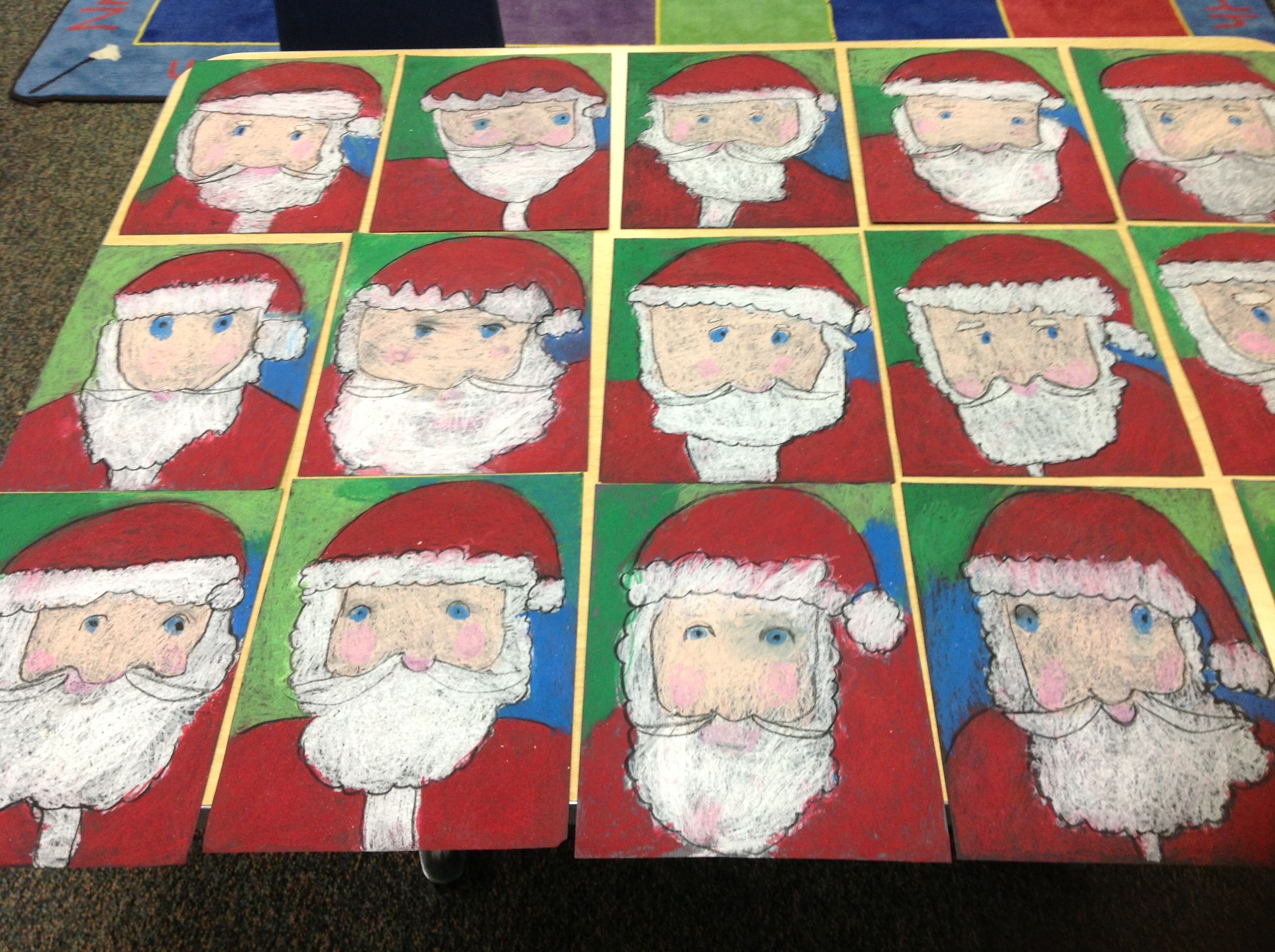 2592x1936 my directed drawing santas so proud of my kindergartners - Christmas Directed Drawing