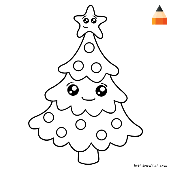 600x600 How To Draw Christmas Tree - Christmas Drawing