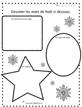 270x350 christmas writing and drawing activities in french - Christmas Drawing Activities