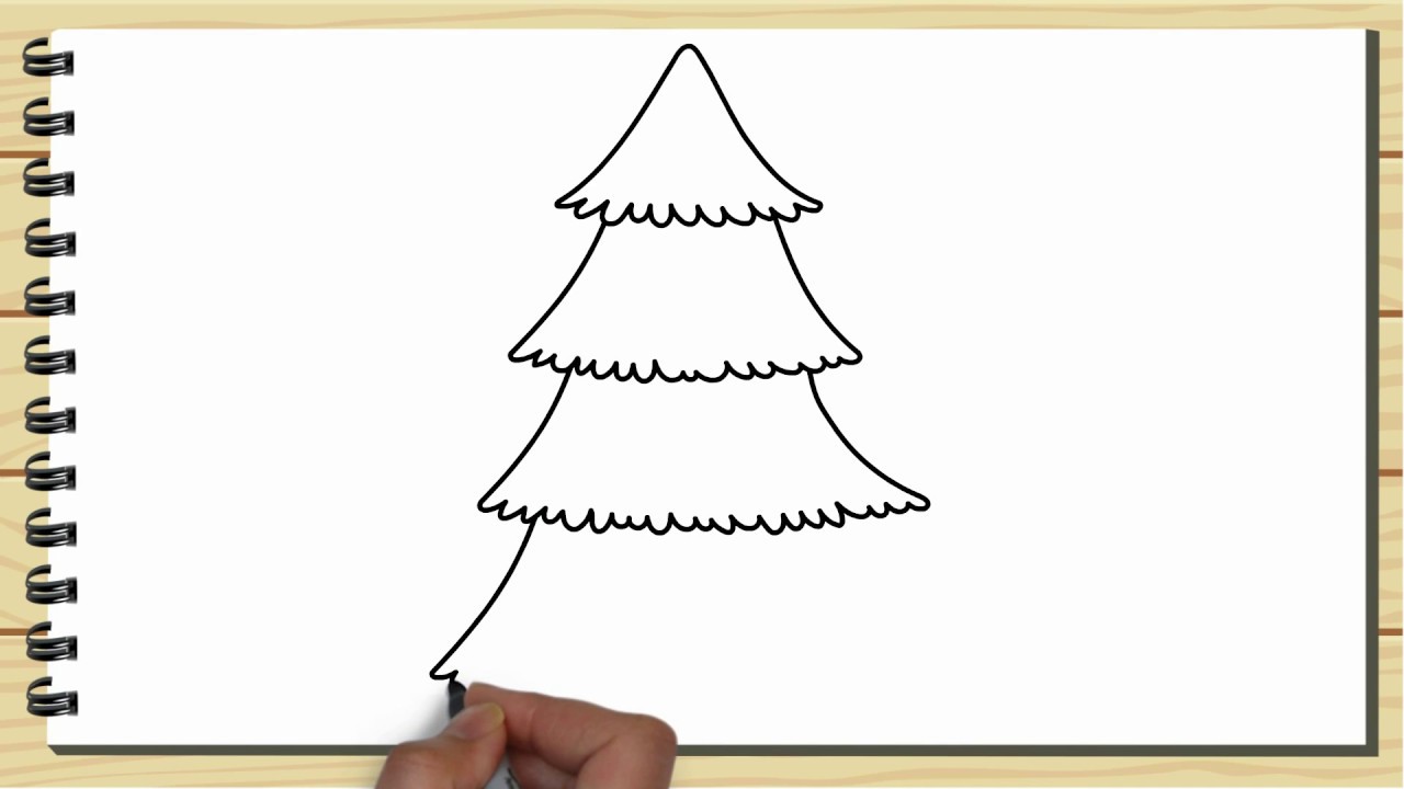1280x720 How To Draw Christmas Tree - Christmas Drawing Book
