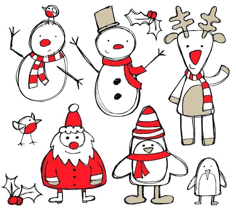 800x723 Free Design Resources - Christmas Drawing Designs
