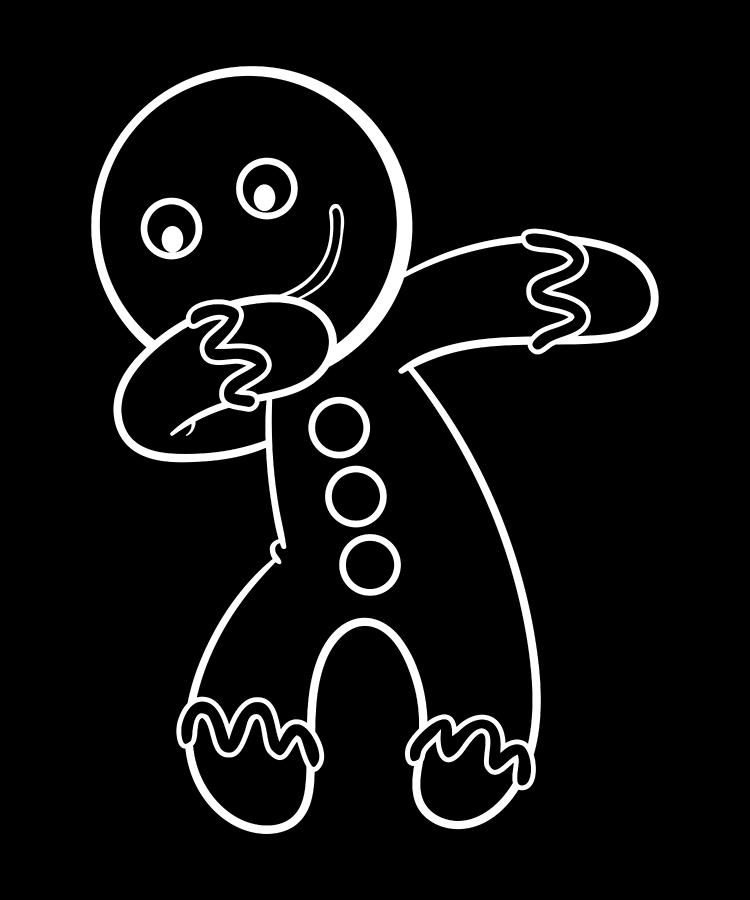 750x900 awesome dabbing gingerbread man merry christmas drawing - Christmas Drawing Designs