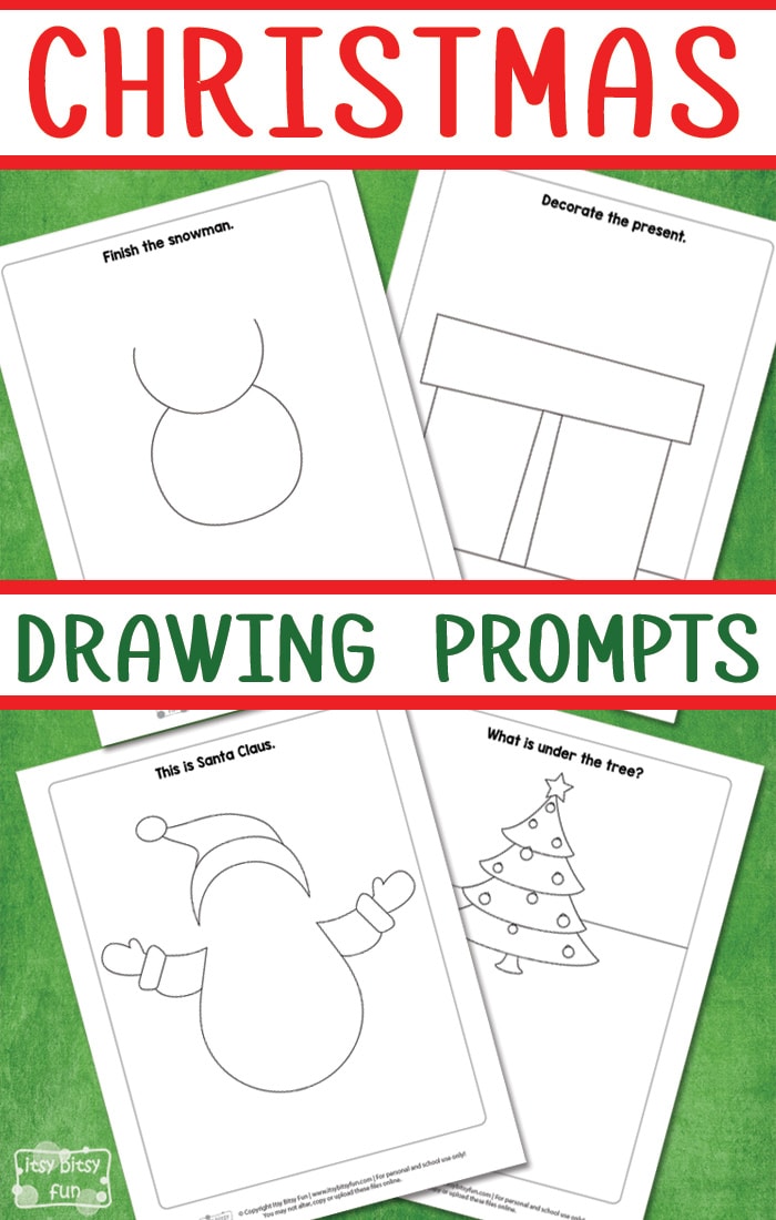 700x1100 Christmas Drawing Prompts For Kids - Christmas Drawing For Children