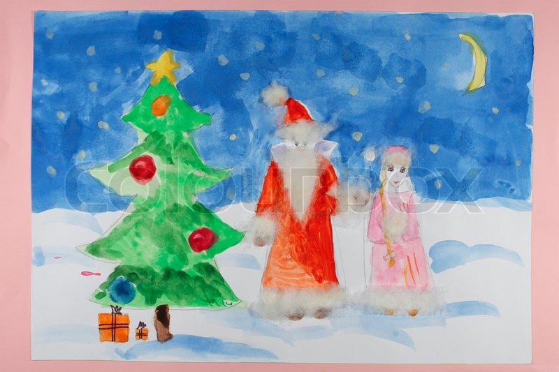 800x533 Drawing For Kids Christmas Tree - Christmas Drawing For Children