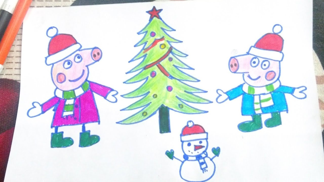 1280x720 Christmas Drawing For Kids - Christmas Drawing For Kids