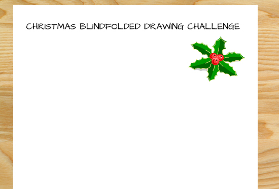 550x373 Christmas Blindfolded Drawing Challenge Free Printable Worksheets - Christmas Drawing Game
