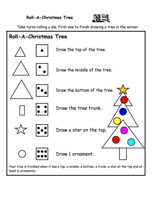 621x800 Roll A Christmas Tree Printable Game A To Z Teacher Stuff - Christmas Drawing Game