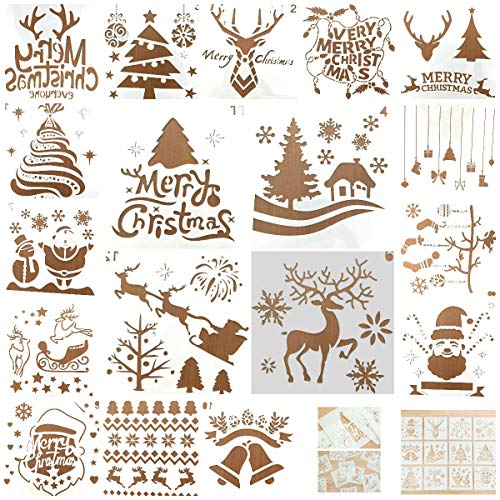 500x500 Pieces Christmas Drawing Stencils Plastic Christmas Themed - Christmas Drawing Templates