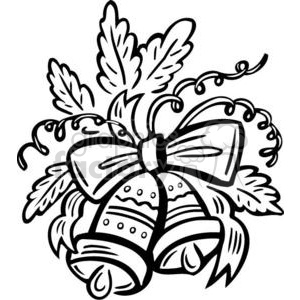 300x300 Black And White Christmas Bells Clipart Royalty Free Clipart - Christmas Drawings Black And White