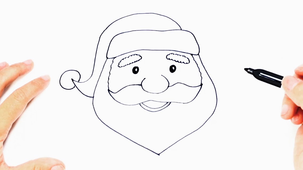 1280x720 How To Draw A Santa Claus Step - Christmas Drawings Images