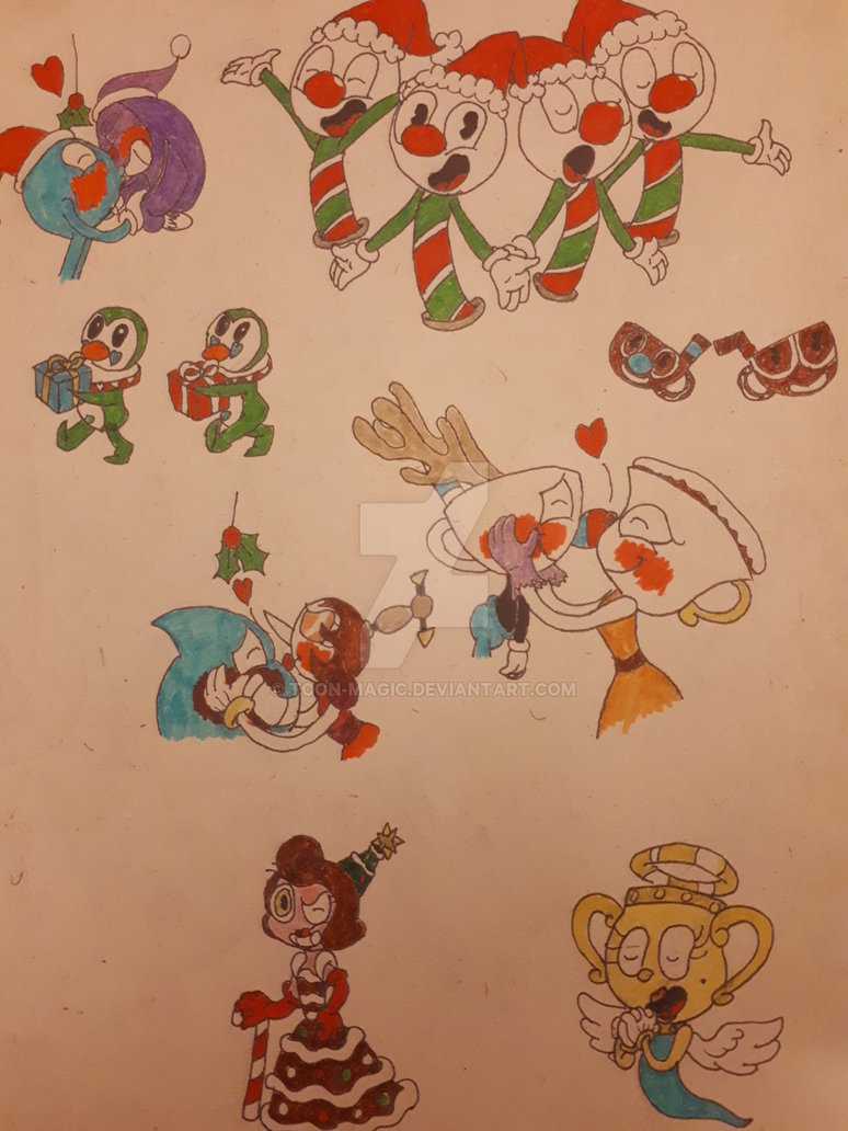 774x1032 Random Christmas Drawings Of Cuphead - Christmas Drawings Images