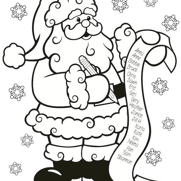 600x600 Christmas Drawings Coloring Coloring Page - Christmas Drawings Images