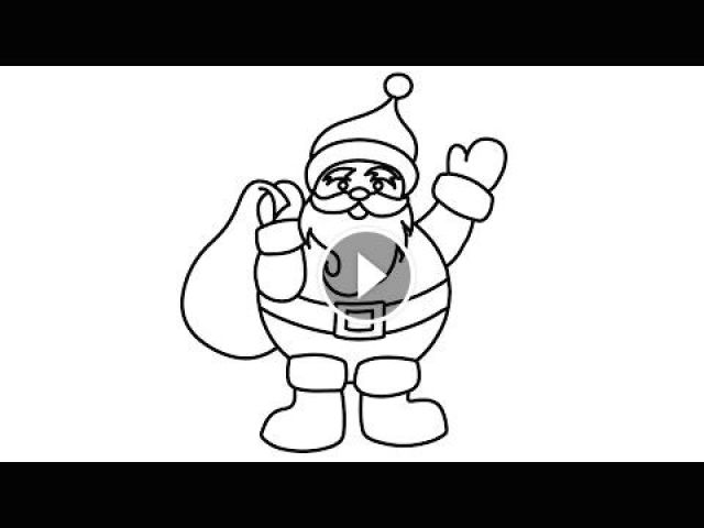 640x480 Cute Rocket Drawing Diy How To Draw Coloring Santa Claus Merry - Christmas Drawings Santa