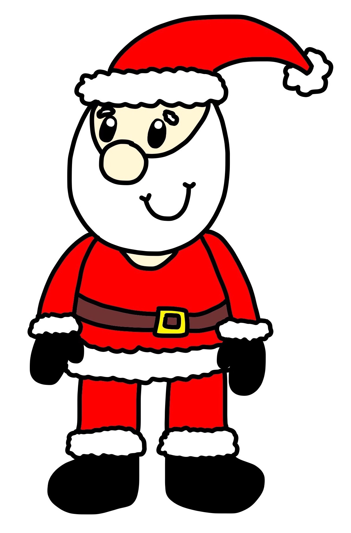 1214x1842 how to draw a cartoon father christmas and competition hannah - Christmas Drawings Santa