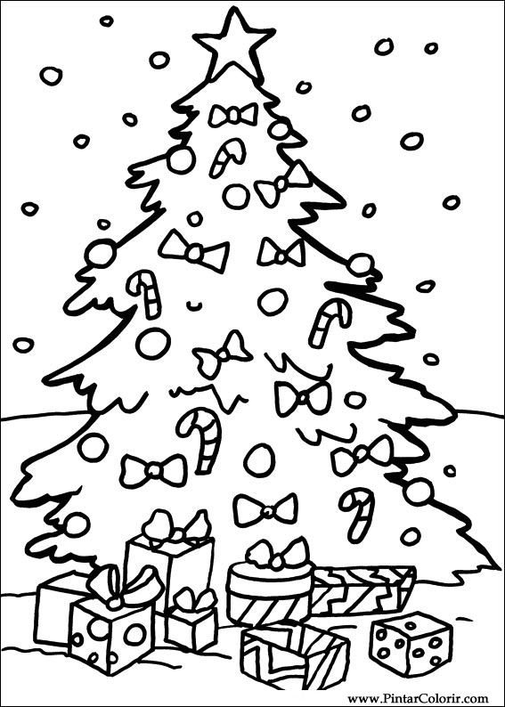 567x794 Drawings To Paint Colour Christmas - Christmas Drawings To Print
