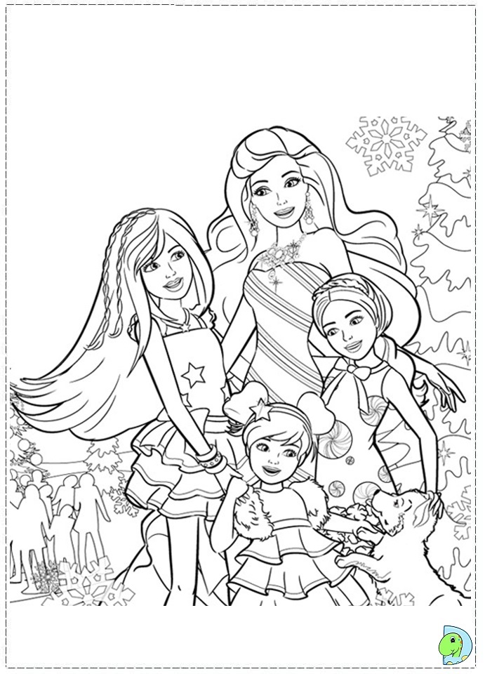 6100 Top Barbie Christmas Coloring Pages To Print Download Free Images